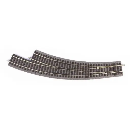 [PI55428] Aiguillage courbe Droite R3-R4 A-Track Ballasté PU6 15° PIKO 55428 | HO 1/87 | Code 100