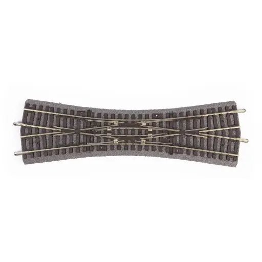 [PI55424] Traversée-jonction double A-Track Ballasté 239mm-15° PIKO 55424 | HO 1/87 | Code 100