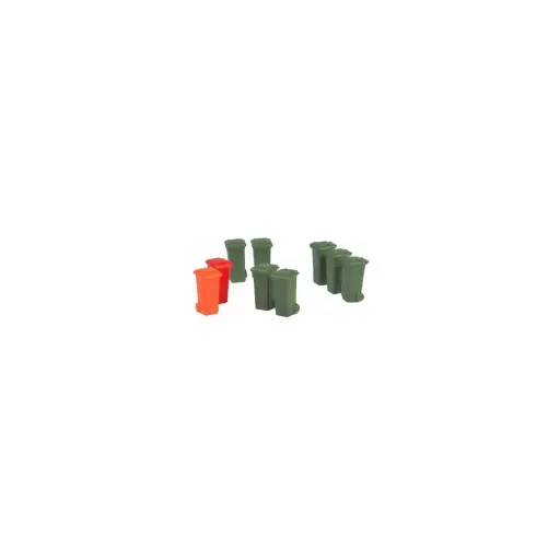 [87T22232] Ensemble de Conteneurs à Ordures - 87TRAIN 22232 - HO 1/87