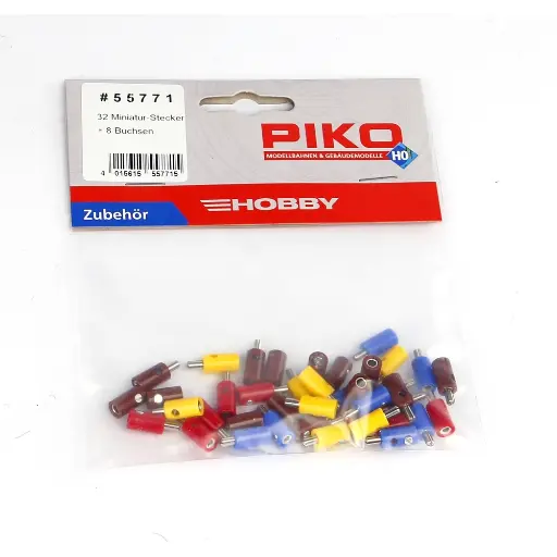 [PI55771] 32 Mini-fiches et prises PIKO 55771 - HO 1/87