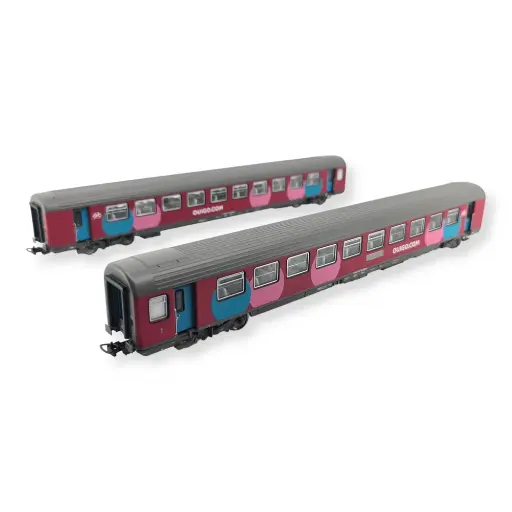 [PI97305] Coffret 2 voitures corail "OUIGO" PIKO 97305 - HO 1/87 - EP VI - 2nd classe
