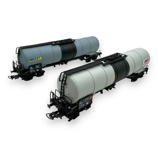 [PI97306] 2 Wagons Citernes "MILLET" et "TOTAL" - PIKO 97306 - HO 1/87 - SNCF - EP V - DC