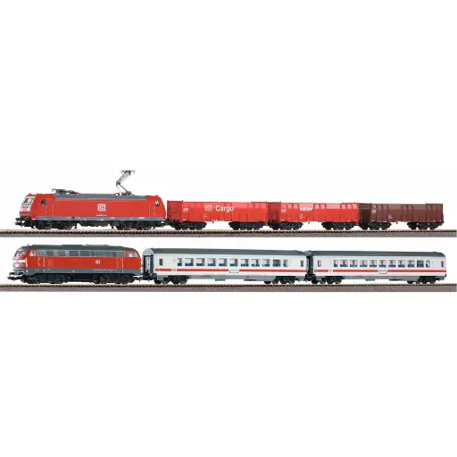 [PI59014] Set de départ SmartControl WLAN avec 2 trains BR 185 & BR 218 - Piko 59014 - HO 1/87 - DB/AG - Ep VI - Digital - 2R