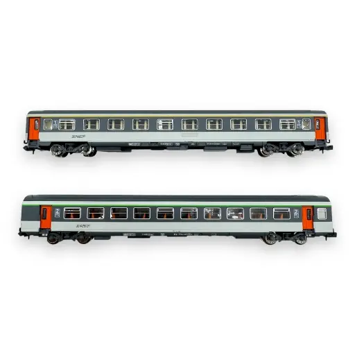 [PI94502] Set de 2 voitures voyageurs Corail VU livrée d’origine - Piko 94502 - N 1/160 - SNCF - EP V - 2R