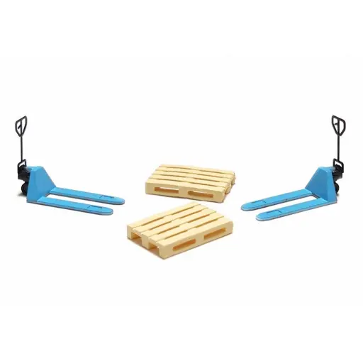 [87T221028] Transpalette et Palettes Euro - 87TRAIN 221028 - HO 1/87