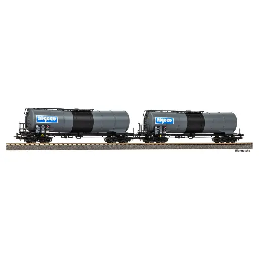 [PI28316] Lot de 2 wagons-citernes articulés Algeco - PIKO 28316 - SNCF - HO 1/87 - EP VI