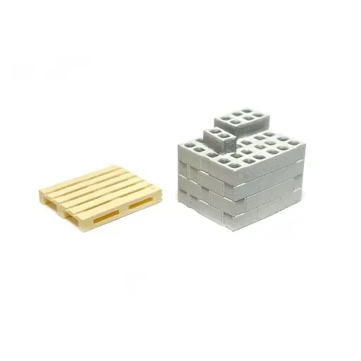 [87T221044] Ensemble de Blocs de Béton sur Palettes - 87TRAIN 221044 - HO 1/87