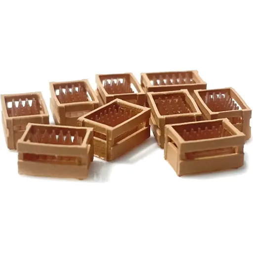 [87T221048] Caisses en bois avec bouteilles - 87TRAIN 221048 - HO 1/87