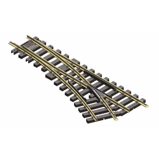 [PI35229] Aiguillage Droit PIKO G 35229 - 22,5° R3 - Rayon 920 mm - G 1 : 22.5