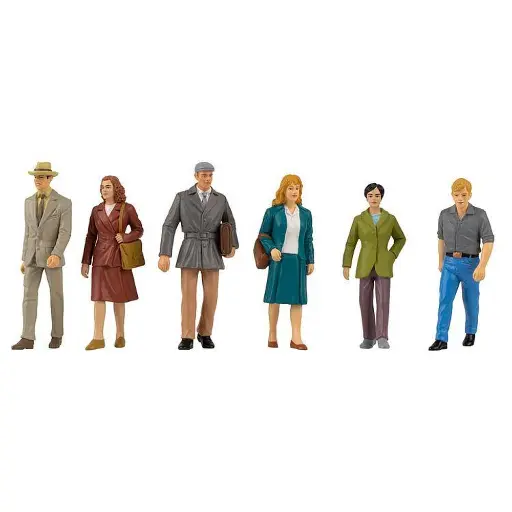 [PO331509] Lot de 6 personnages piétons en ville Pola G 331509 - G : 1/22.5