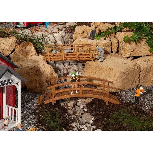 [PO331059] Lot de 2 petits ponts POLA G 331059 - G : 1/22.5 - en bois - Lasercut