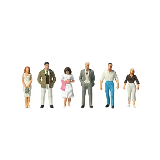 [PR10022] Pack de 6 Passants - Figurine - PREISER 10022 - Échelle HO : 1/87ème