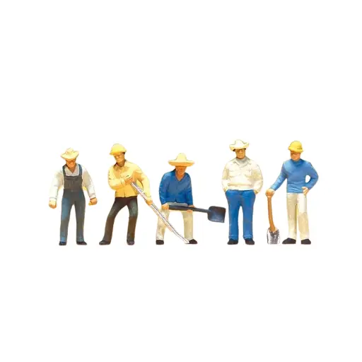 [PR10031] Pack de 5 Poseurs de voies - Figurine - PREISER 10031 - Échelle HO : 1/87ème