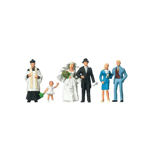 [PR10058] Pack de Mariage catholique - Figurine - PREISER 10058 - Échelle HO : 1/87ème