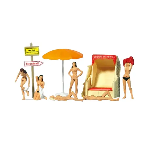 [PR10107] 6 femmes nudistes - Preiser 10107 - HO 1/87