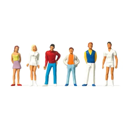 [PR10110] 6 jeunes adultes - Preiser 10110 - HO 1/87