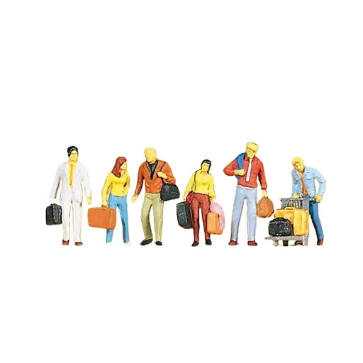 [PR10115] Lot de 6 Passagers Marchant - Preiser 10115 - HO 1/87