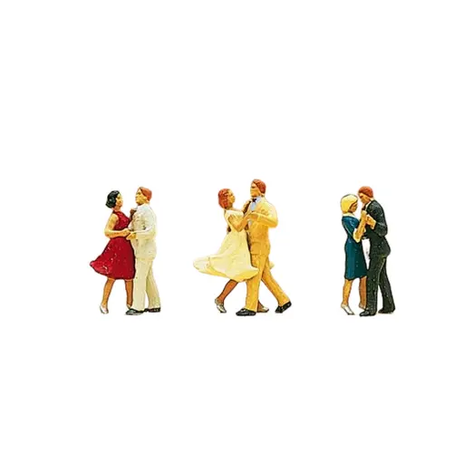 [PR10120] Lot de 3 couples de danseurs - Preiser 10120 - HO 1/87