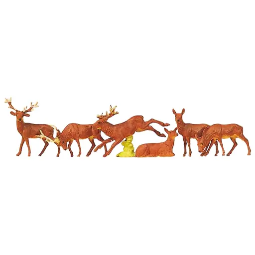 [PR10179] Lot de 6 cerfs - Preiser 10179 - HO 1/87
