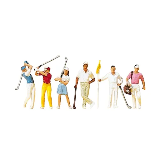 [PR10231] Lot de 6 golfeurs - Preiser 10231 - HO 1/87