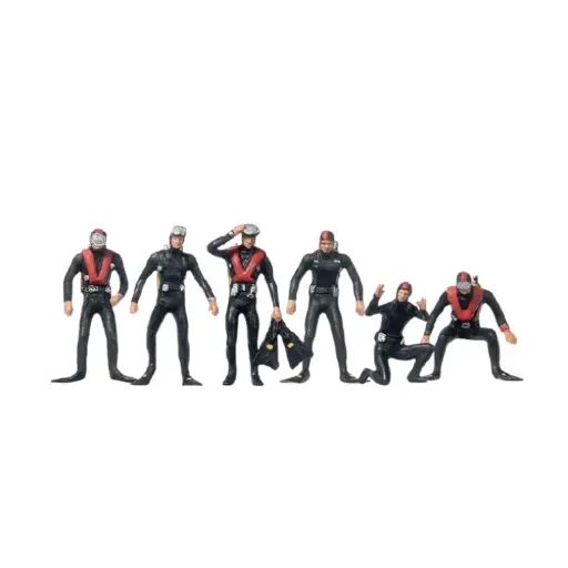 [PR10249] Personnages en tenue de plongée - Preiser 10249 - HO
