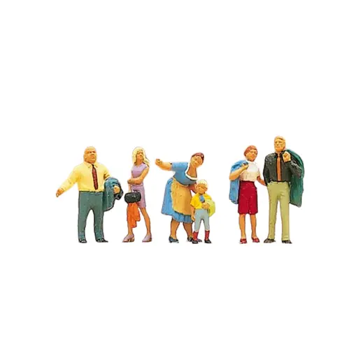 [PR10279] Lot de 6 personnages en famille - Preiser 10279 - HO 1/87