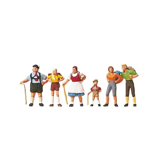 [PR10280] Famille en randonnée - Preiser 10280 - HO 1/87