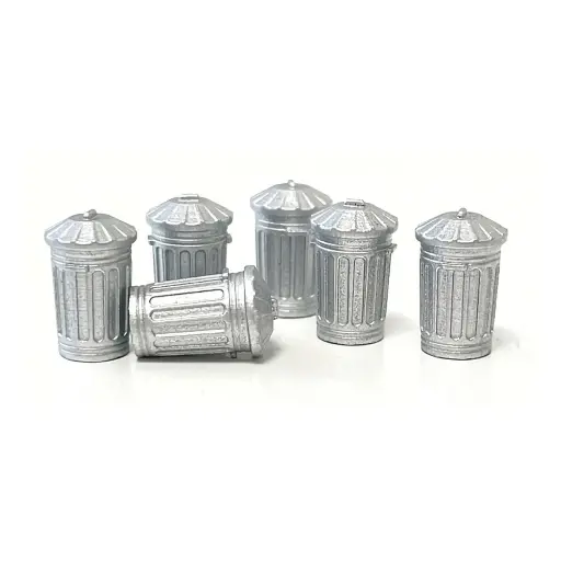 [87T221097] Poubelles galvanisées - 87TRAIN 221097 - HO 1/87
