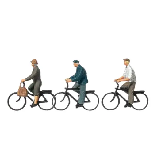 [PR10333] Lot de 3 Cyclistes - Preiser 10333 - HO : 1/87
