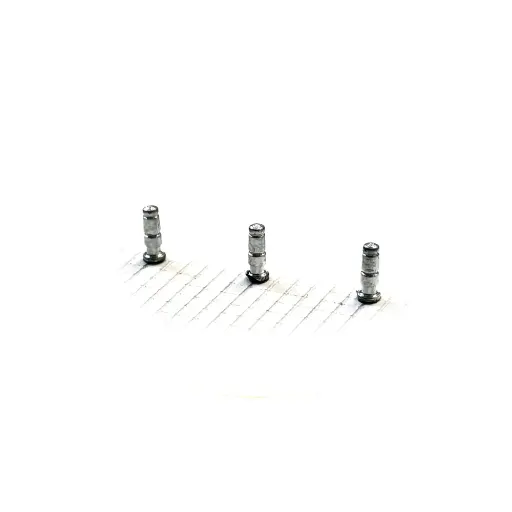 [87T221102] Bornes basses chromées - 87TRAIN 221102 - HO 1/87