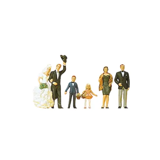 [PR10339] Lot de mariés et invités - Preiser 10339 - HO 1/87