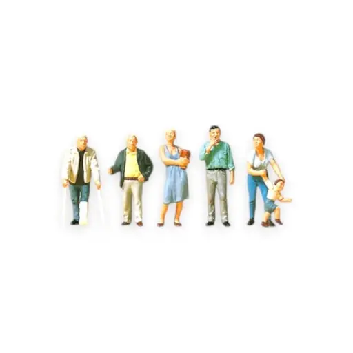 [PR10454] Lot de 6 passants - PREISER 10454 - HO 1/87e