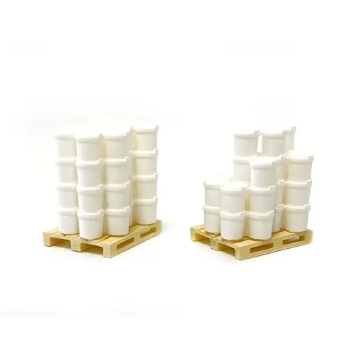 [87T221110] Seaux de peinture en plastique sur palette - 87TRAIN 221110 - HO 1/87