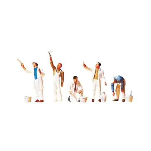 [PR10477] Lot de 5 Peintres - Preiser 10477 - HO : 1/87