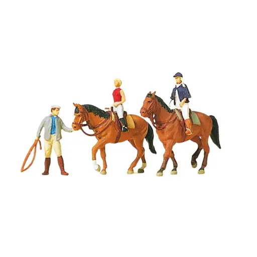 [PR10501] Lot de 2 Cavaliers - Preiser 10501 - H0 1/87
