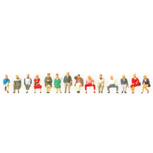 [PR10524] Voyageurs assis, 14 personnages