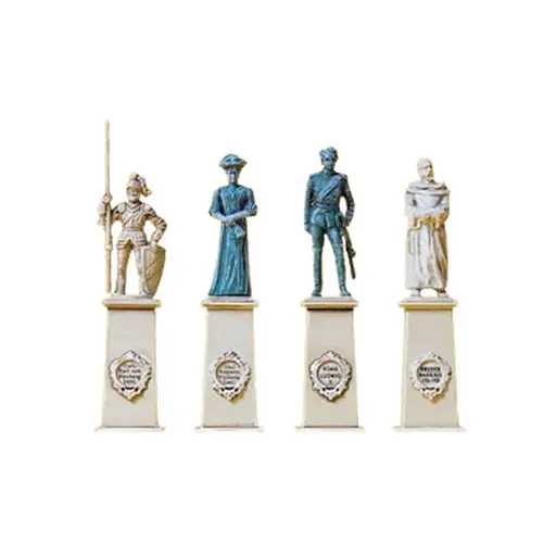 [PR10525] Lot de 4 statues - Preiser 10525 - HO 1/87