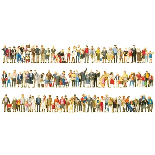 [PR13002] Set de 100 personnages " dans la rue" - Preiser 13002 - HO 1/87