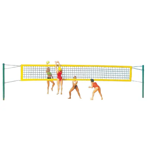 [PR10528] Lot de 4 personnages pratiquant le Beach Volley - Preiser 10528 - HO 1/87