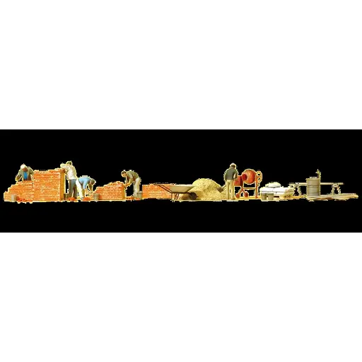 [PR10542] Maçons et leurs accessoires - Preiser 10542 - HO 1/87e