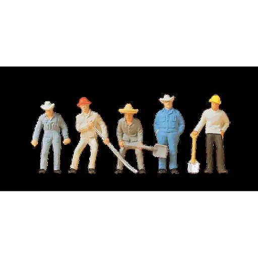 [PR14017] Employés de la voirie - ouvriers et pelles PREISER 14017 - HO 1/87