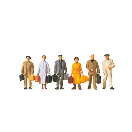[PR14019] Lot de 6 voyageurs - Preiser 14019 - HO 1/87