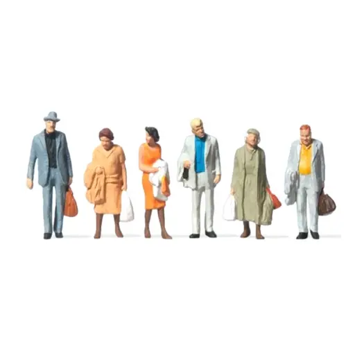 [PR14027] Lot de 6 Passagers - Preiser 14027 - HO 1/87