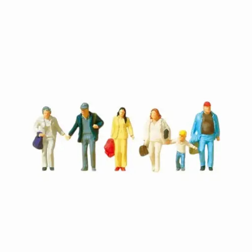 [PR14042] Passants marchant avec bagages - Preiser 14042 - HO 1/87