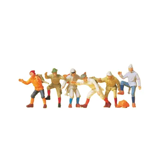 [PR14082] Lot de 6 montagnards - PREISER 14082 - HO 1/87