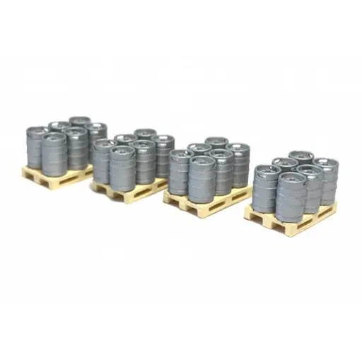 [87T221012] Fûts de bière HO sur palette - 87TRAIN 221012 - HO 1/87