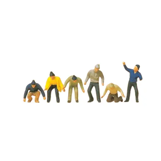 [PR14064] Lot de 6 Travailleurs - Preiser 14064 - HO : 1/87