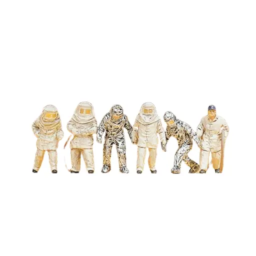 [PR14205] Pompiers en Combinaisons - Preiser 14205 - HO 1/87