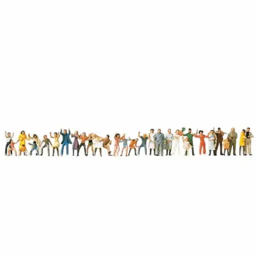 [PR14414] 30 personnages à la fête du village - Preiser 14414 - HO 1/87