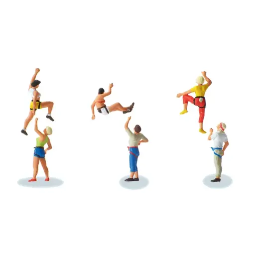 [PR10606] Lot de 6 grimpeuses PREISER 10606 - HO 1/87